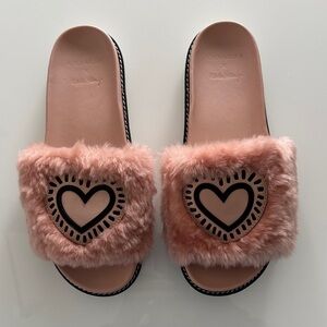 Coach x Keith Haring Shearling Sandal Slide Women’s Size 10